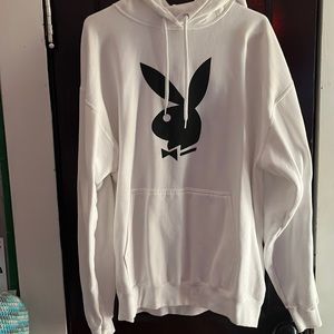 White Playboy hoodie
